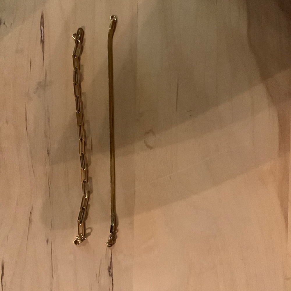 Two gold bracelets
